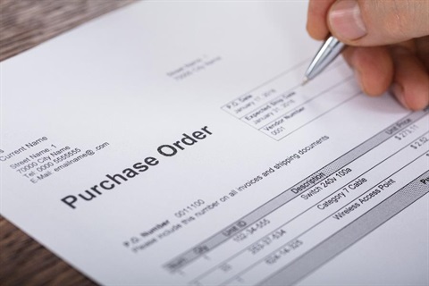 A purchase order form