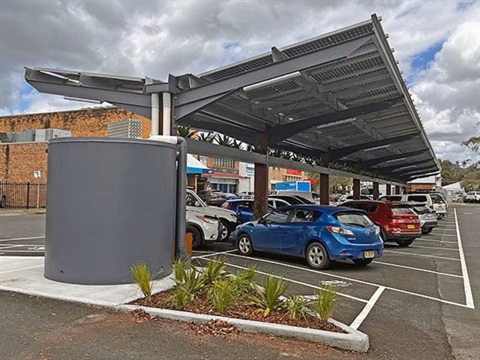 The Clyde Campbell solar carpark.