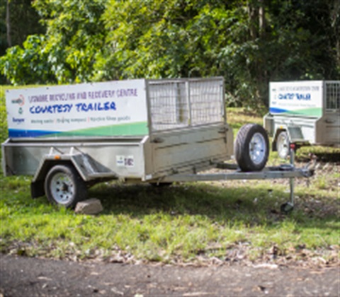 A courtesy trailer that you can hire.
