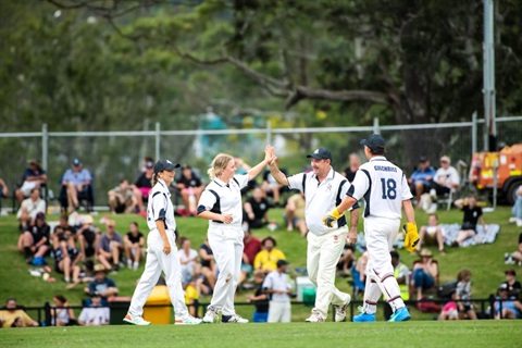 A cricket match at Oakes Oval.