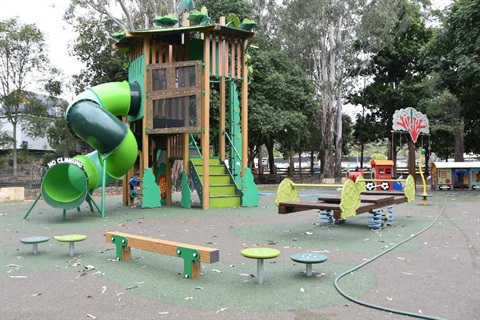 The playground at Heritage Park