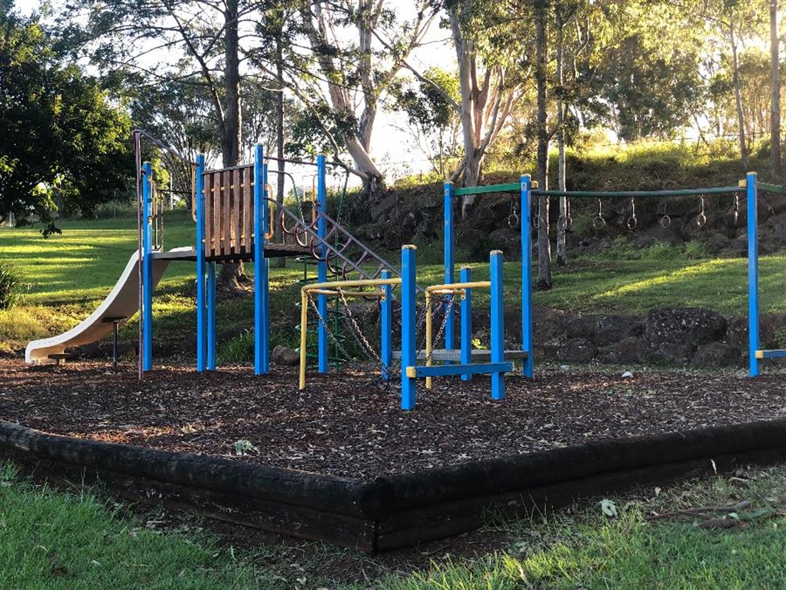 The playground at Weston Park, Goonellabah.