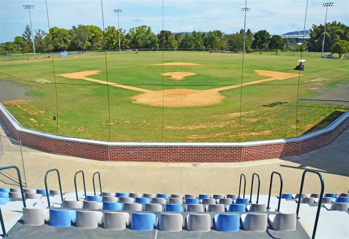The baseball diamond at Albert Park.