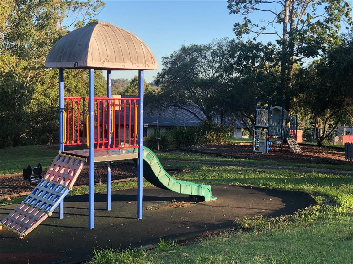 The playground at Fischer Park.