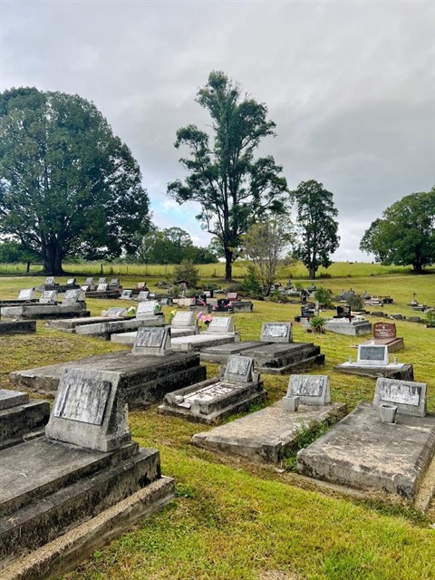 Graves at Nimbin Cemetery.