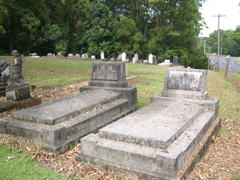 Graves at Alphadale Cemetery.