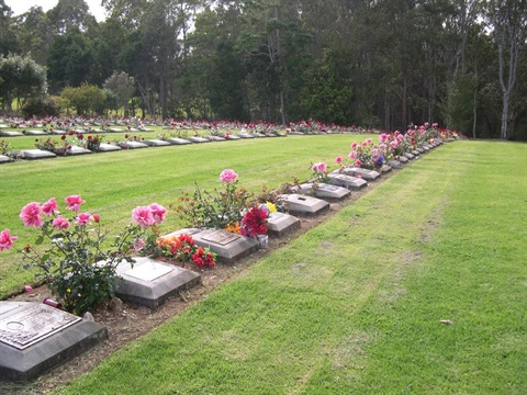 Plaques at the Lismore Memorial Gardens.