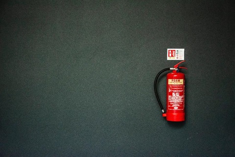 A fire extinguisher.