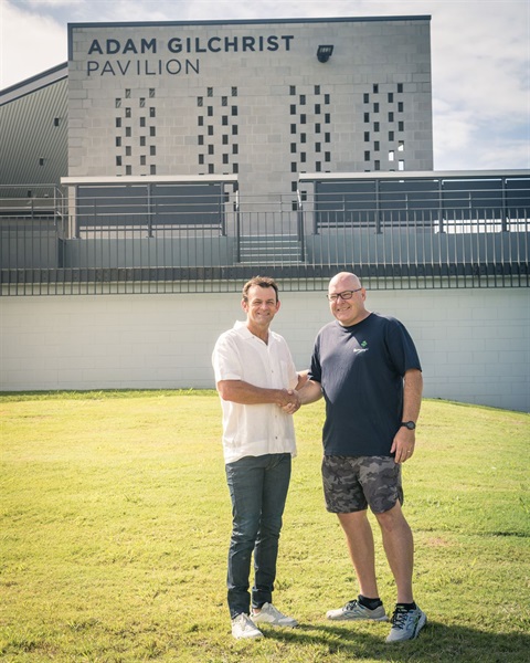 Adam Gilchrist Pavilion with Gilly-2.jpg