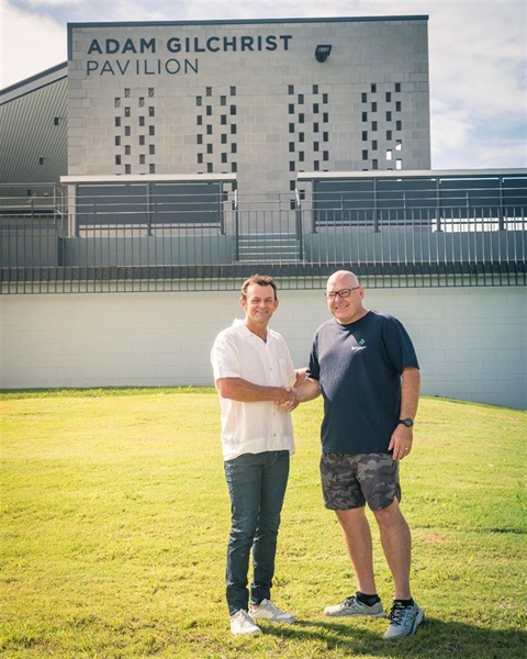Adam Gilchrist Pavilion with Gilly-2.jpg