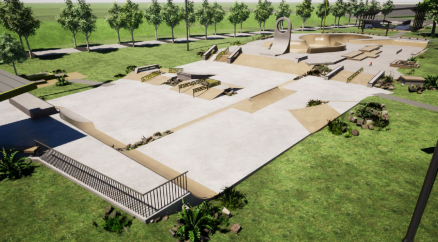 A concept design for the Lismore Urban Sports Precinct.