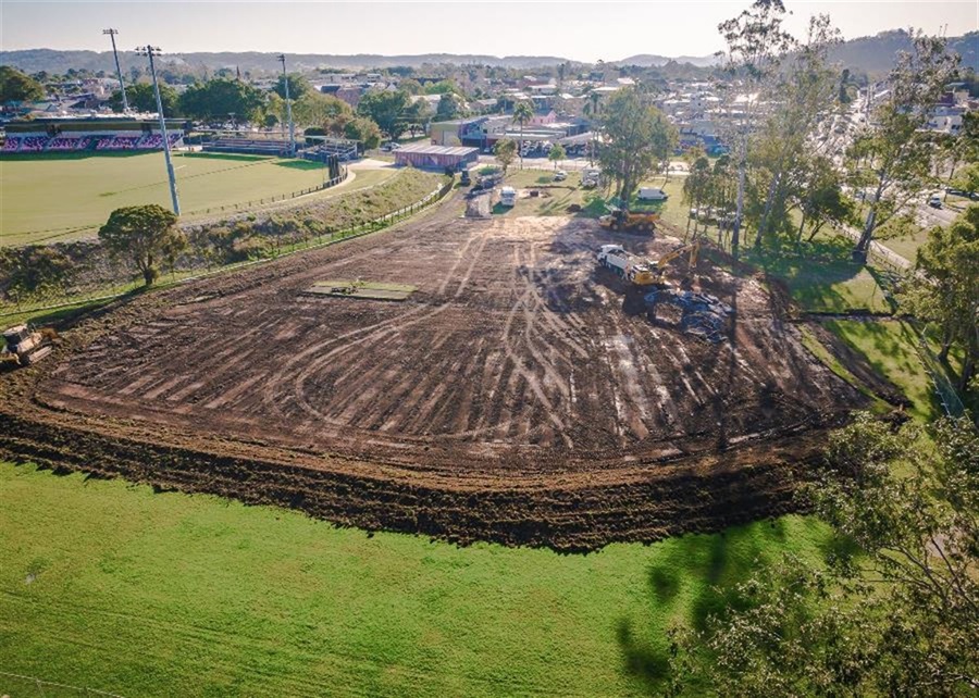 Work starts on the Lismore Skatepark and Youth Precinct.