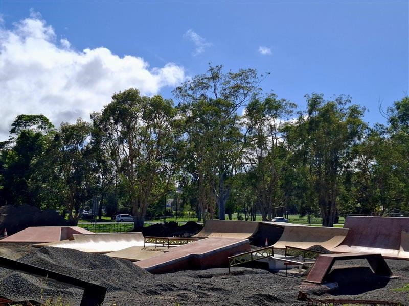 construction at the lismore skatepark