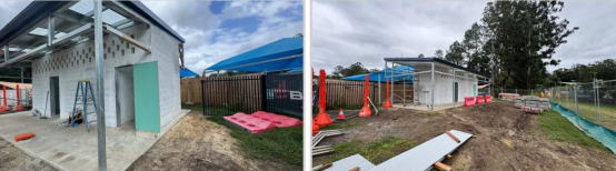 work on the new toilet block