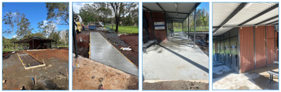 work progressing on the toilet block