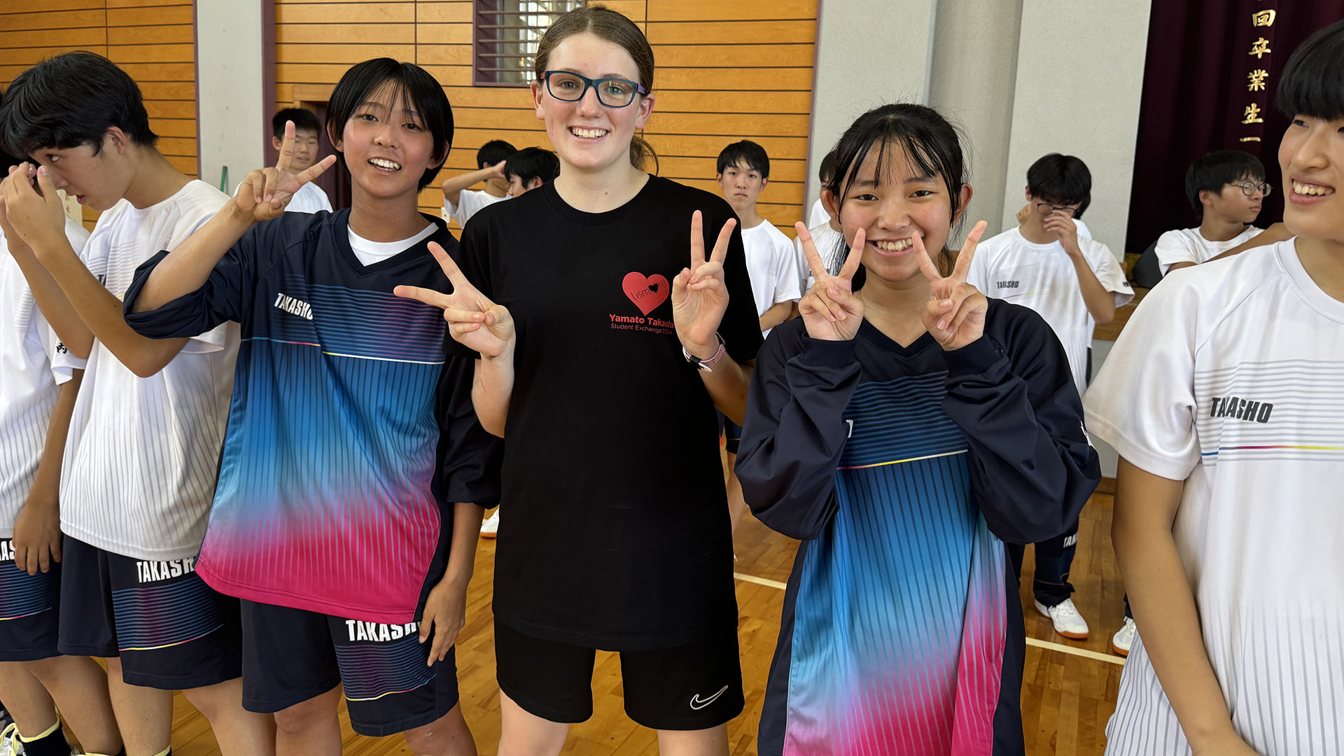 students enjoying the sister city friendship