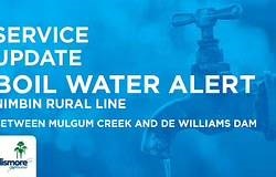 Boiling Water Alert for Nimbin rural water line
