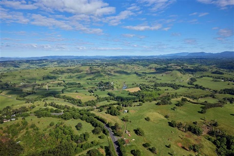 aerial photo of rural land near Lismore