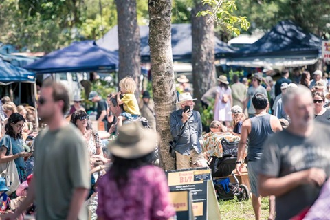 Crowd at the Channon Craft Market