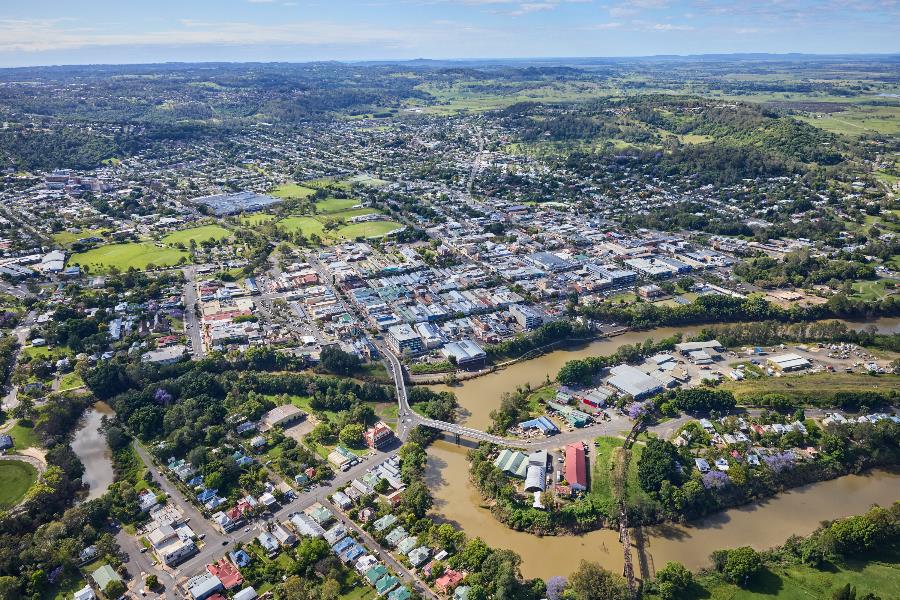 Aerial photo of Lismore
